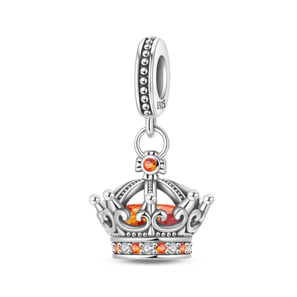 Crown Charms Skull Bead Original 925 Sterling Silver Inlaid Zirconium Pendants Fit Bracelet Necklace Jewelry Lover Gift