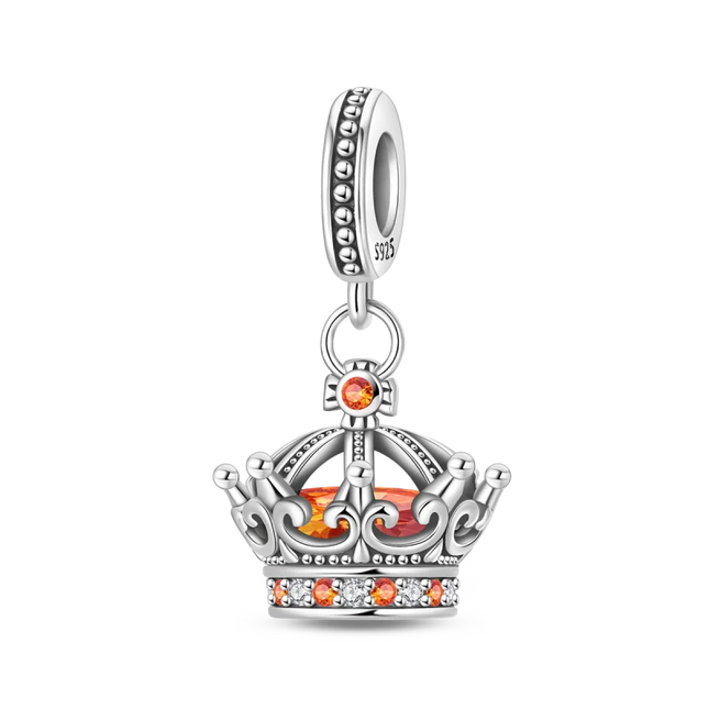 Crown Charms Skull Bead Original 925 Sterling Silver Inlaid Zirconium Pendants Fit Bracelet Necklace Jewelry Lover Gift