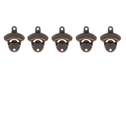 5pcs/10pcs Bottle Opener Wall Mounted Rustic Beer Opener Set Vintage with Mounting Screws for Kitchen Cafe Bars