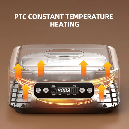 Intelligent Constant Temperature Yogurt Machine Multifunctional Stainless Steel Rice Wine Fermentation Machine 9 Cups