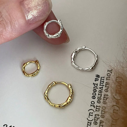 925 Sterling Silver Hoops Earrings for Women  Elegant Minimalist Round Circle Drop Earrings Design Party Wedding Jewelry Gifts