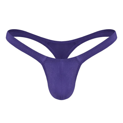 Sexy Solid Color Thongs Low-Rise Simple T-Back Thong Bluge Pouch Briefs G-String Bikini Underwear Man Thong For Men