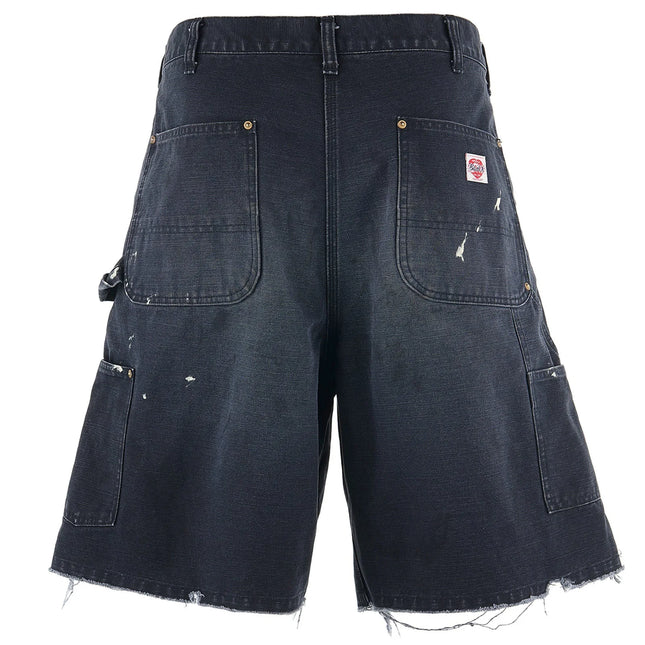 Saint Michael Summer Trendy Hot-selling Double-knee Patch Ink-wash Casual Shorts for Men and Women Sports Overalls