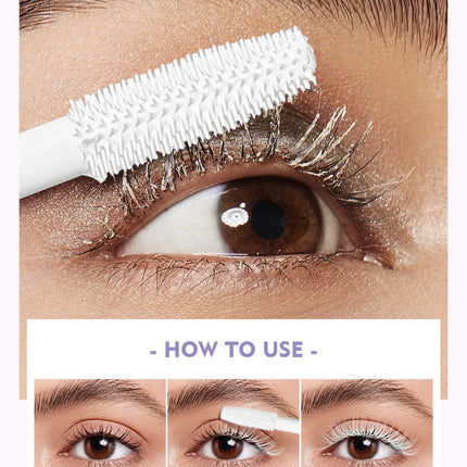2pcs Long and Curling White Mascara, Water-resistant and Sweat-proof, with No Clumping or Smudging on The Lashes.