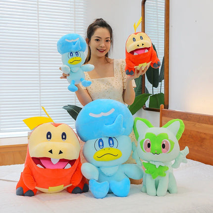 Pokemon Sprigatito Meowscarada Floragato Soft Plush Toys Cute Anime Quaxly Fuecoco Crocalor Stuffed Animal Plush Dolls Gifts