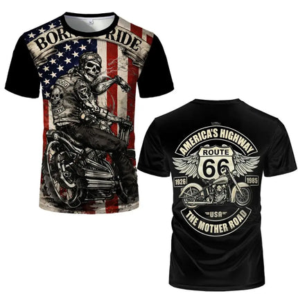 Retro American Flag Style 3D Print T-shirt Summer Eagle Heart Graphic Tee Street Unisex Sports Casual Breathable Short Sleeve