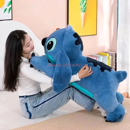 Giant Disney Stitch Plush Stuffed Doll Blue Kawaii Cartoon Animal Sofa Sleeping Soft Pillow Toys Kids 45cm-100cm Birthday Gift
