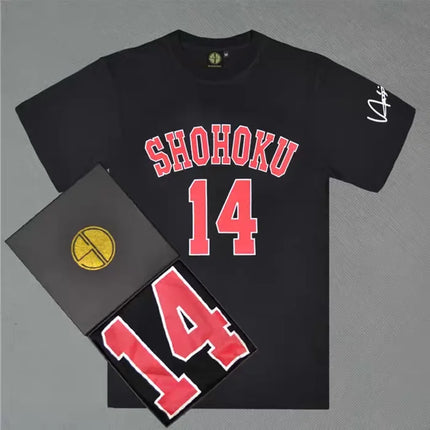 Cotton Shohoku Jersey Tshirt Sakuragi Mitsui Miyagi Basketball Shirt Anime Cosplay Uniform Tee for Men Women Fans