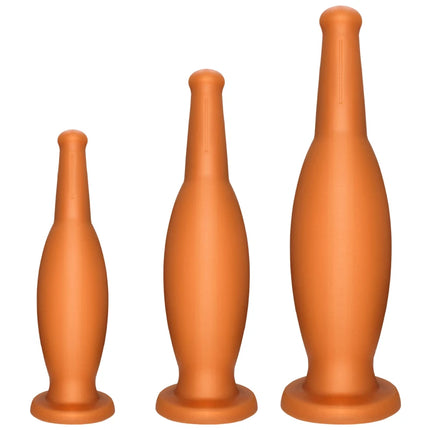 3 Sizes Anal Plug Dildo Anal Dilator Wine Bottle Soft Silicone Butt Plug Stimulate Anus Vagina Massage Adult Sex Toy Masturbator