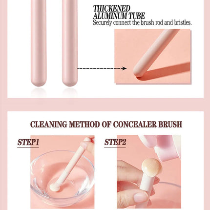 The mushroom head concealer brush has soft bristles and does not puzzle the face, and it is a mini single makeup brush