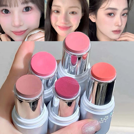 Smooth Blush Stick Expansive Color Natural Long Lasting Matte Makeup Monochrome Creamy Rouge Face Lip Makeup Stick