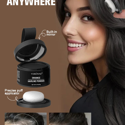 VERONNI Hairline Powder Hairline Shadow Powder Makeup Hair Concealer Forehead Filling Natural Cover Unisex Hair Loss Product