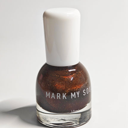 S168 Bronze 10ml No-Bake Cat Eye Nail Polish. Crystal Berry color series base with berry red fragments. Quick-drying