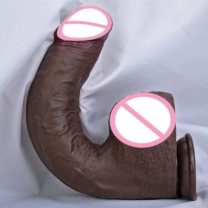 2Colors Realistic Soft Black Huge Dildo S/M/L Silicone Big Glans Penis Gay Masturbation Suction Cup Dick Man Woman Anal Sex Toy