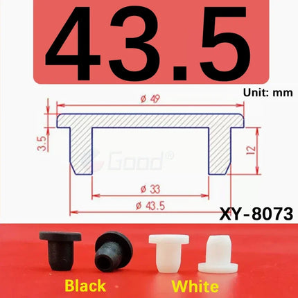 Black Silicone Rubber Hollow Stopper Plug Sealing Hole Caps Dust Plugs Pipe Tube Inserts Bungs Blanking End Cap
