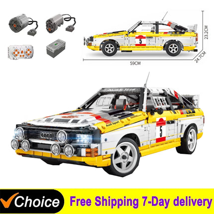 3887Pcs Technical 1:8 City Super Speed S1 Sports Car  Building Blocks Remote Control Quattro Vehicle Bricks Toys Kids Gifts