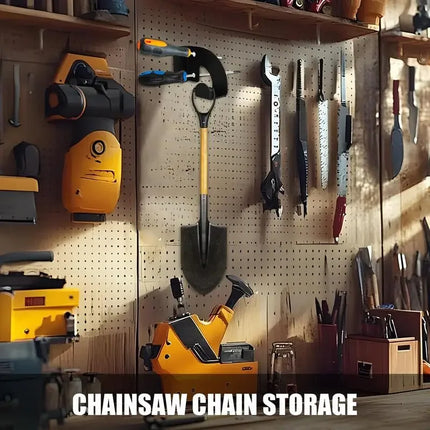 Heavy Duty Metal Chainsaw Wall Mount Hanger,Workshop Tool Storage Rack,Hanging Holder for Garden Trimmers,Lawn Mower&Hedge Shear