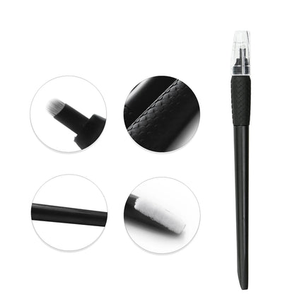 New 5/10/50PCS  Sterilized Permanent Makeup Eyebrow Tattoo Tools 0.15/0.18mm Disposable Microblading Pen with U Blades