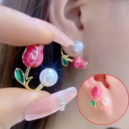 Korean Fashion Seven Star Zircon Earrings For Women Jewelry 2026 Trending New Luxury Women's Crystal Stars Stud Earrings Gifts
