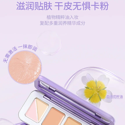 GirlsCrush 5Color Concealer Plate Brighten Lacrimal Groove Covers Acne Black Eye Circles Cream Moisturizer  Face Makeup