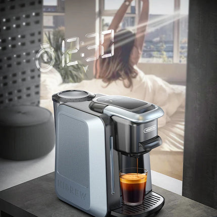 HiBREW 6 in 1 Multiple Capsule Coffee Machine Hot/Cold DG Nes Capsule ESE Pod Tea Basket Ground Coffee Cafeteria 20Bar H6