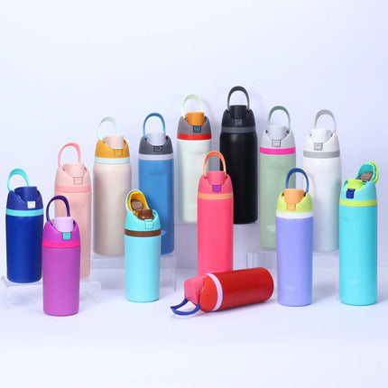 Portable Double-Sided Sport Water Fruit Cup Large Capacity Vacuum Insulated Stainless Steel 304 Two-Way Drinking Insulation Cup