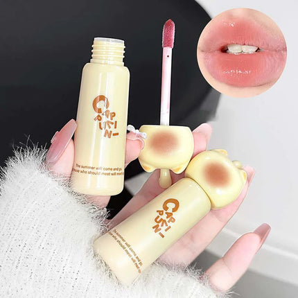 Cappuvini Cute Cat Lip Gloss Moisturizing Smooth And Long-lasting Lip Glaze 4 Shades Easy To Apply Lip Stain For Beginners