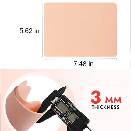 3MM Tattoo Practice Skin Silicone Fake Skin Double-Sided Synthetic Leather Permanent Makeup Tattoo Beginner Training Skin