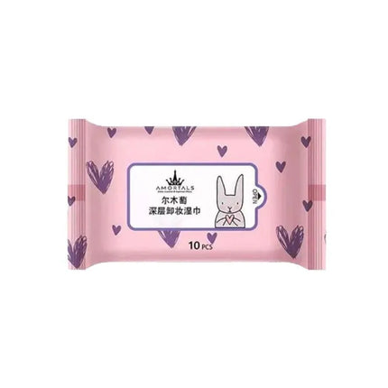 Disposable Portable Makeup Remover Wipes Three-in-One Deep Cleansing Affordable 10 Pieces Set Convenient Travel Size
