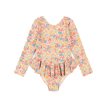 Children's Set 2026 New Spring Summer KS Girls' Split Swimsuit Baby Girl Printed Fashionable One-piece Swimsuit