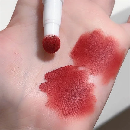 Matte Lip Mud Air Cushion Lips Cream Brick Red Lip Glaze Powder  Lipstick Pen Non-Stick Cup Female Lip Tint Korean Makeup