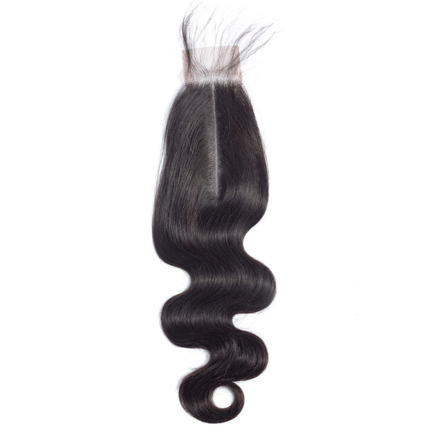 Body Wave 2x6 Lace Closure Brazilian Human Hair 100% For Women Natural Color