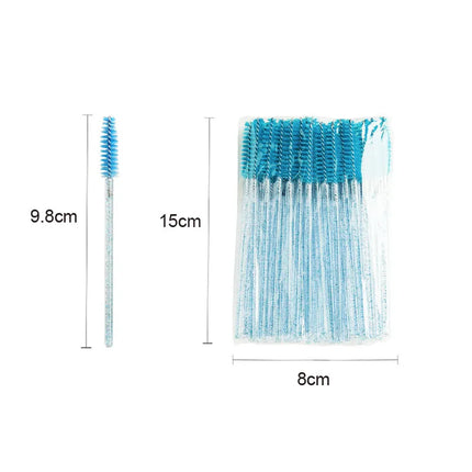 New 100pcs Eyelash Extensions Brush Microbrush for Eyelashes Spoolie Brushes Eyebrow Comb Brushes Makeup Cosmetic Tools HZS24