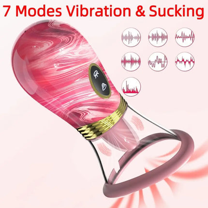 Sucking Vibrator Sex Toy for Women Clit Sucker Tongue Licking Removable Cup G Spot Nipple Vagina Clitoral Oral Vacuum Stimulator