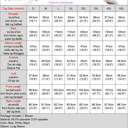 Plus Size 5XL VONDA Women Blouses Autumn Asymmetrical Split Shirts 2024 Fashion Casual Long Sleeve Tops Loose Solid Color Blusas