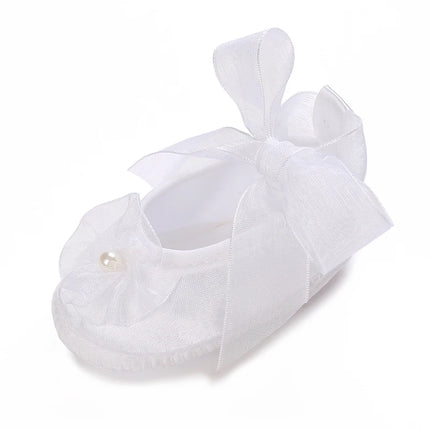 Multiple Options Newborn Baby First Baptist Shoe: Newborn Boy and Girl White Baptist Shoes Soft Sole Walking Shoes Size-9CM-10CM