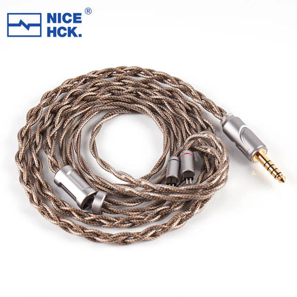 NICEHCK AceMeteor Upgrade Cable 8N Silver Plated OCC+8N OCC Earphone Replace Wire 2Pin OFC 4.4mm Plug for NX8 METRO Mystic 8