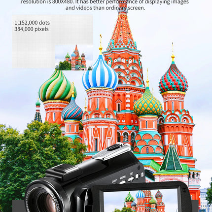 Video Camera 4K Professional Youtube Live Streaming Ordro AC5 12X Optical Zoom Digital Camcorder Blogger Vlogging Filmadora