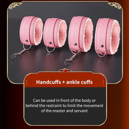BDSM Adjustable Straps Bed Restraints Sex Bondage Kit For Couple Handcuffs Ankle Cuffs With Bondage Set SM Adult Games Sex Toys