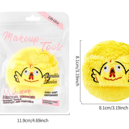 Life Girls cute and soft plush powder puff, flocking, comfortable and skin-friendly, thick, setting, loose powder, soft cushion