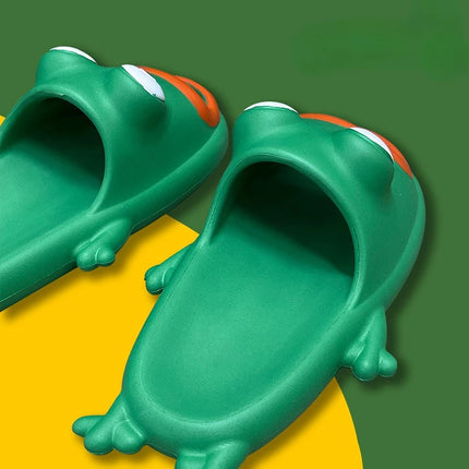 Frog House Slipper Cloud Woman Sandals Flip Flops Sandals Soft Sole Beach Non Slip Home Shoes Platform Weird Female Slides Men