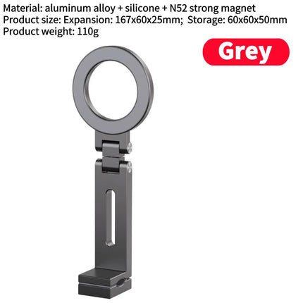 For Magsafe Airplane Phone Holder Foldable Tripod Portable Magnetic Phone Holder 360 Rotating Travel Phone Stand