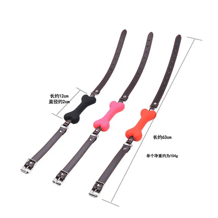 Silicone Bone Gag for women BDSM bandage Adult Lock Oral Mouth slave Fixation dog Stuffed chastity Flirting Sex Toys cosplay