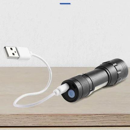 3 PCS Mini LED COB Flashlight Portable Rechargeable Torch with Pen Clip Zoomable Waterproof Light Tactical Lamp Camping Lantern