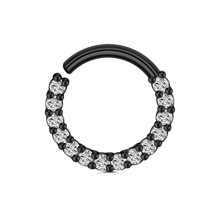 1pc Back Septum Rings Muti-Styles Punk 16gauge Stainless Steel Nose Rings Hoops Septum Clicker Daith Piercing Jewelry