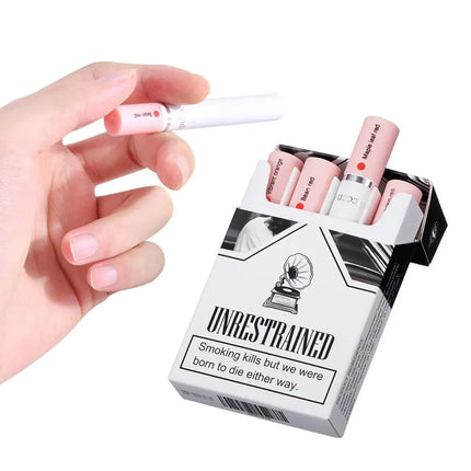 4PCS/Set Creative Cigarette Lipstick Set Matte Long Lasting Waterproof Matt Lip Stick Tube Nude Red Velvet Lip Tint Makeup