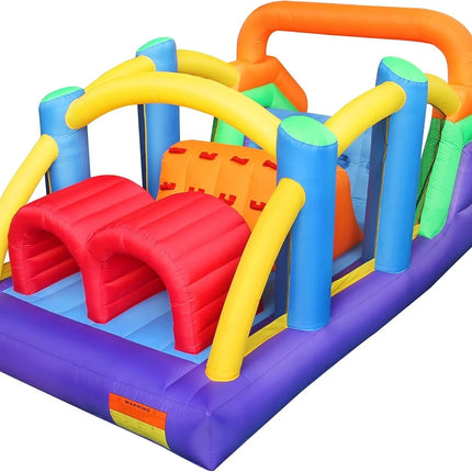 Inflatable Obstacle Course Bounce House Castle with Slides Bounce Area and Obstacles Inflatable Jumping Castle with Blower