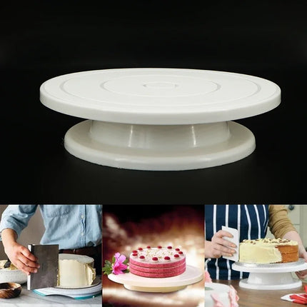 Cake Turntable Stand Cake Decoration Accessories DIY Mold Rotating Stable Anti-skid Round Cake Table Kitchen Baking Tools