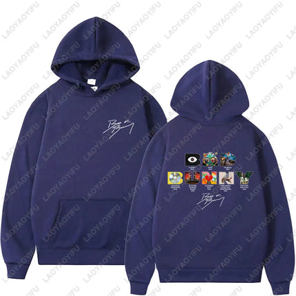 Rapper Bad Bunny Debi Tirar Más Fotos Album DTMF Merch Men Woman Hoodies Fashion Casual Vintage Drop Shoulder Sweatshirt Hoodie