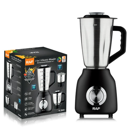 Stainless Steel Multifunctional Smoothies Shakes Grinder Blender Food Processor Combo 3 In 1 Electric Blender